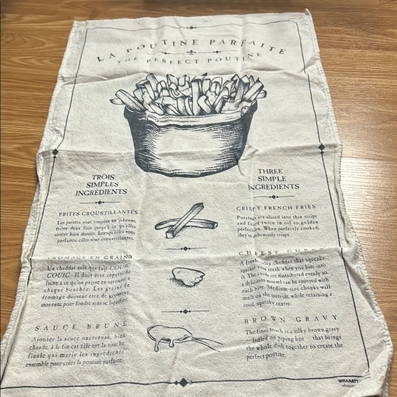 Poutine Print Kitchen Towel - Picture 2 of 8